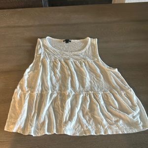 White J.Crew Size Medium Sleeveless Shirt